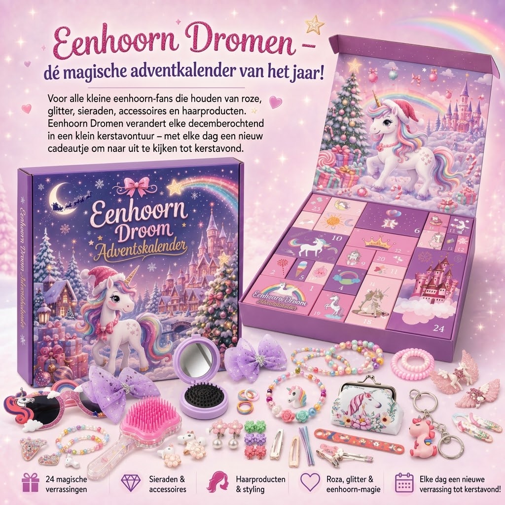 UniPop Eenhoorn Adventskalender voor Kinderen