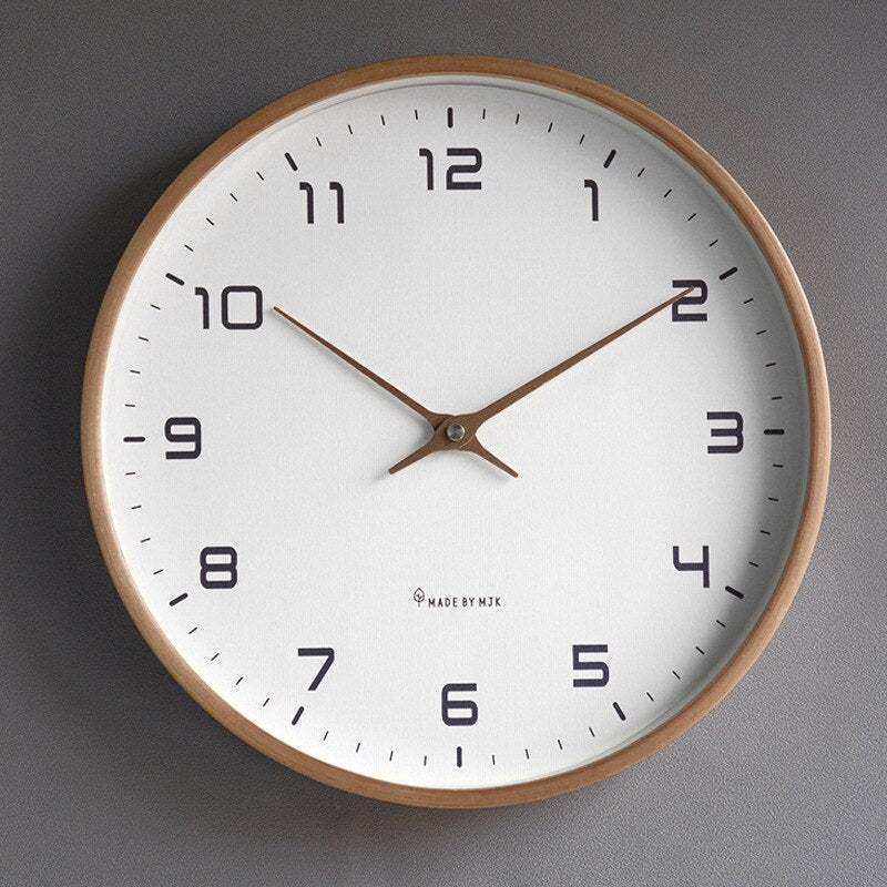 NordicTime houten wandklok - stil Scandinavisch design voor een vredig huis
