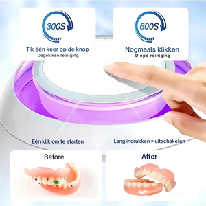 Ultrasonic Desinfectie Box – Dieptereiniging voor Kunstgebit, Aligners & Beugels