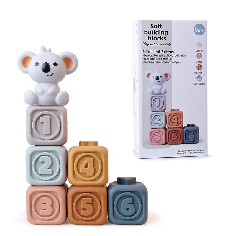 Koala Cubes - Tandvriendelijke toren - Bijtring speelgoed