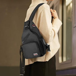 Dames Crossbody Tas - Canvas Outdoor Schoudertas met Meerdere Draagopties