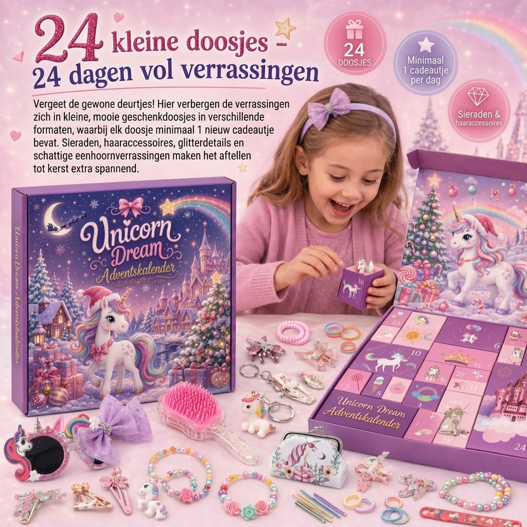 UniPop Eenhoorn Adventskalender voor Kinderen