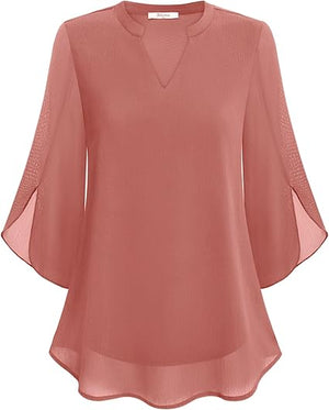 Anja - Chiffon A-lijn blouse