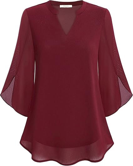 Anja - Chiffon A-lijn blouse