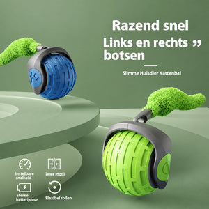 RollyPaw Interactieve Kattenspeelbal – Stille, Automatische Jachtbal met Obstakelvermijding