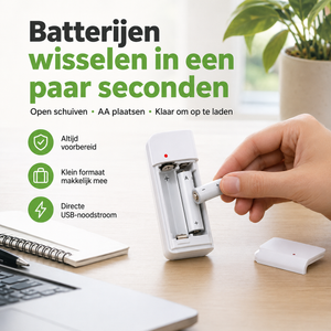 Emergo Nood-powerbank met oplader