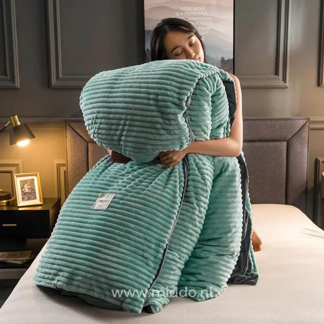 Duvelux Dekbedovertrekset, luxe dik en warm materiaal, dubbelzijdige fleece