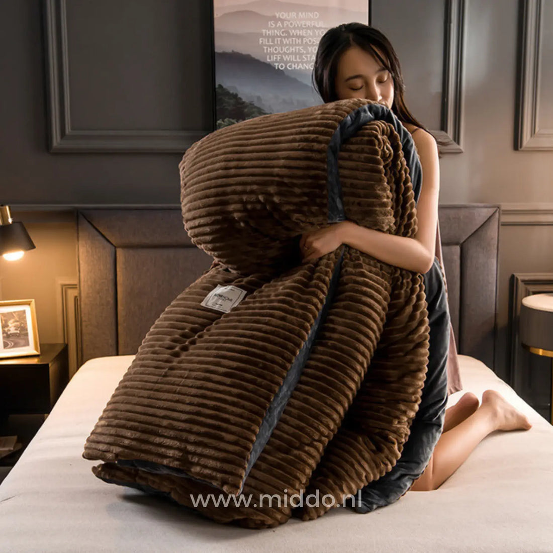 Duvelux Dekbedovertrekset, luxe dik en warm materiaal, dubbelzijdige fleece