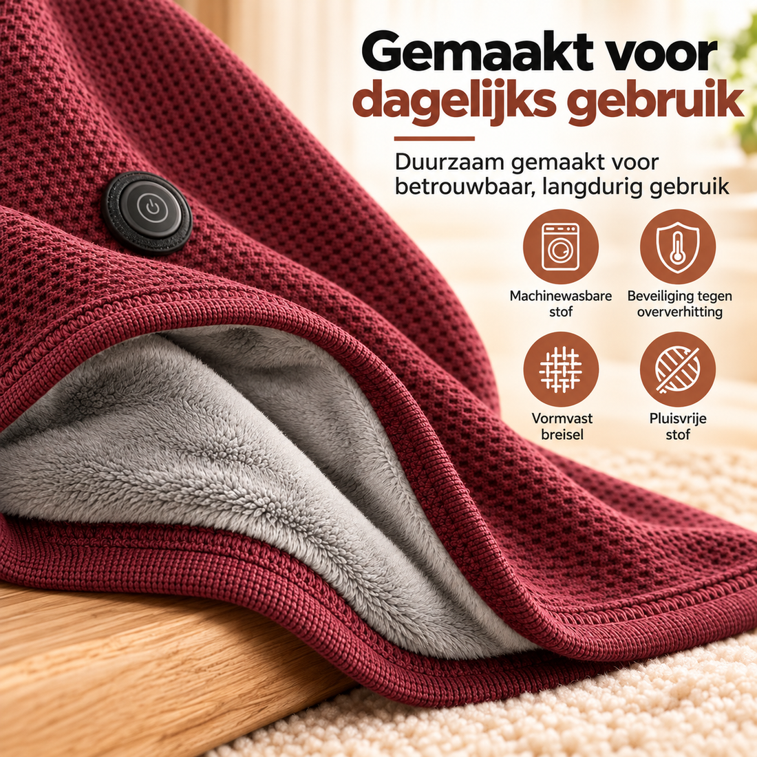 Warmsnug USB-elektrische verwarmde deken, omslagdoek en schouderwikkel