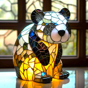 Luxeloom dierenlamp – glas-in-lood sfeerlamp met dierendesign, handgemaakt en warm licht
