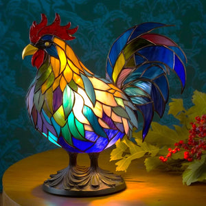 Luxeloom dierenlamp – glas-in-lood sfeerlamp met dierendesign, handgemaakt en warm licht