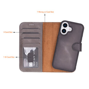 Sphirex Magische Case voor iPhone 17 met Afneembare Portemonneehoes
