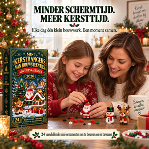 24-daagse Mini Kerstornament Adventskalender | 24 unieke, feestelijke bouwbare ontwerpen met ophanglusjes: perfect voor het versieren van kerstbomen, kransen en feestelijke displays