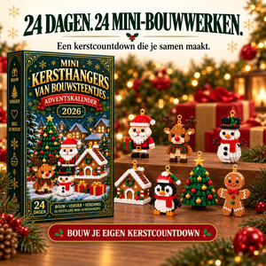 24-daagse Mini Kerstornament Adventskalender | 24 unieke, feestelijke bouwbare ontwerpen met ophanglusjes: perfect voor het versieren van kerstbomen, kransen en feestelijke displays