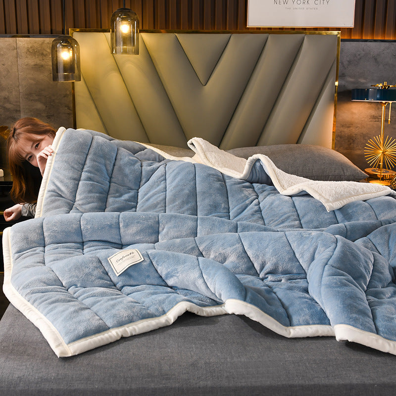 CozyLoom Moderne Doorgestikte Bedsprei | Warm, Fluweelzacht en Gemaakt van Extra Zachte Fleece