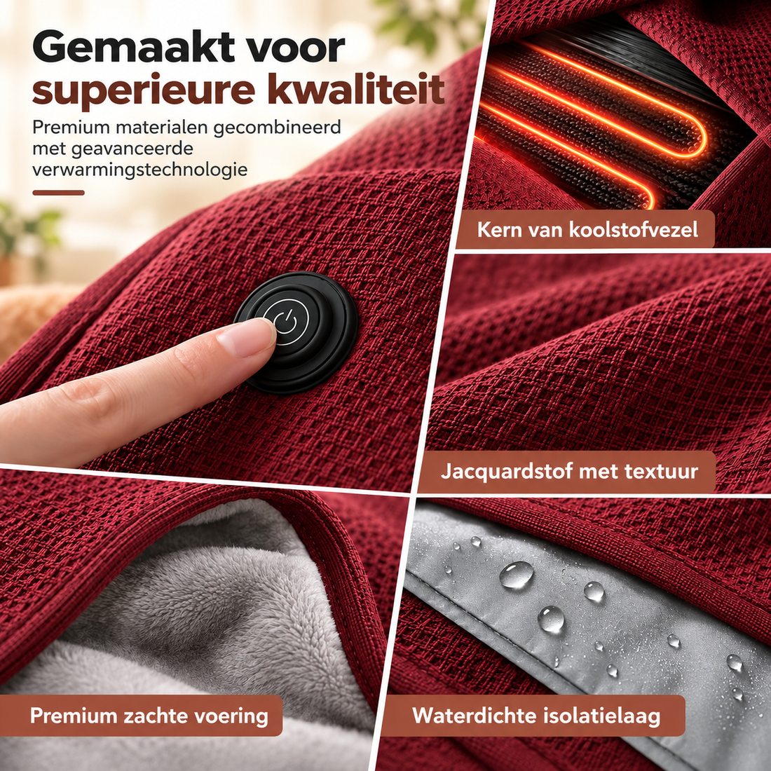 Warmsnug USB-elektrische verwarmde deken, omslagdoek en schouderwikkel