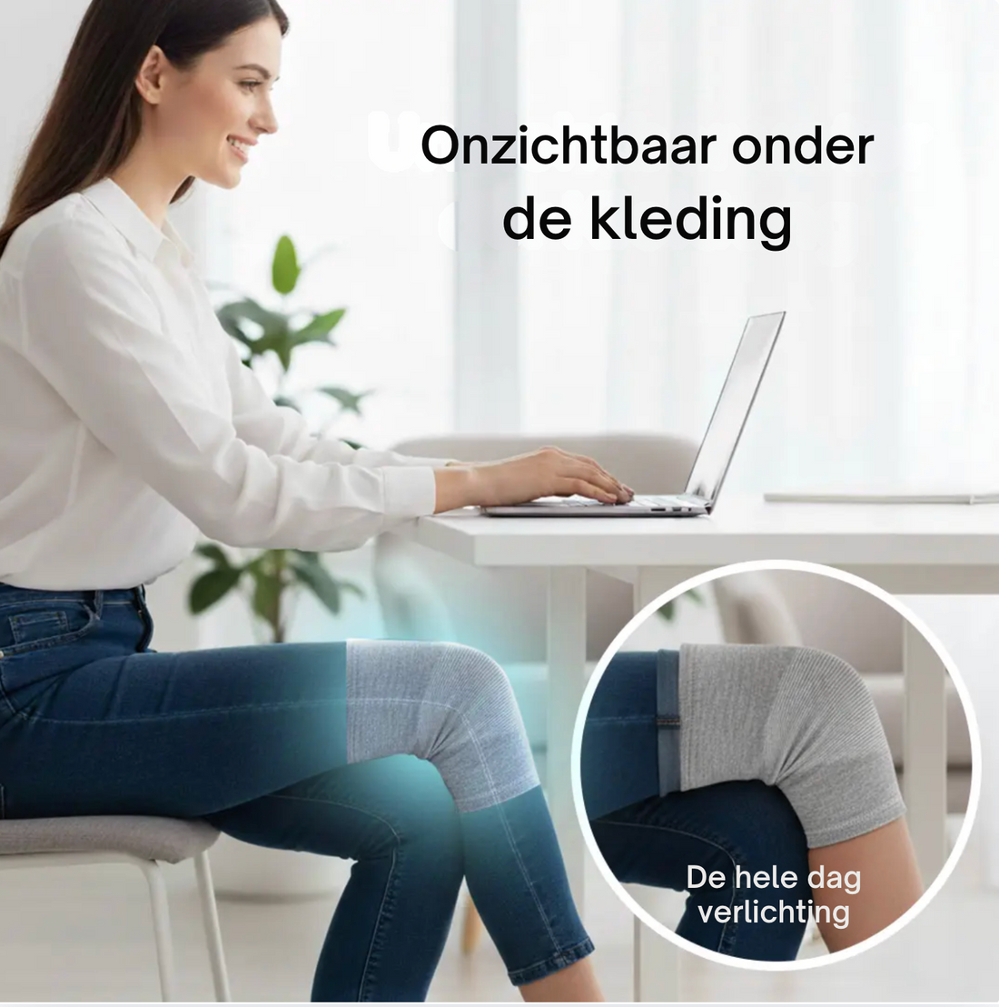 KneeAid Directe pijnverlichting & natuurlijk herstel, Ondersteunt je knieën en vermindert de druk.