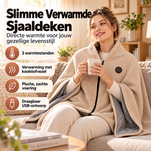 Warmsnug USB-elektrische verwarmde deken, omslagdoek en schouderwikkel