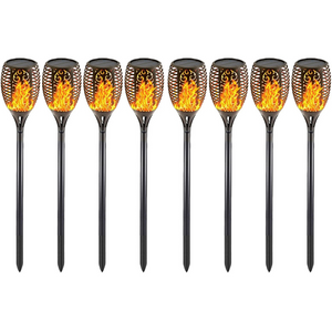 Solar tuinverlichting op zonne-energie - Warm LED licht - Waterdicht - Zwart