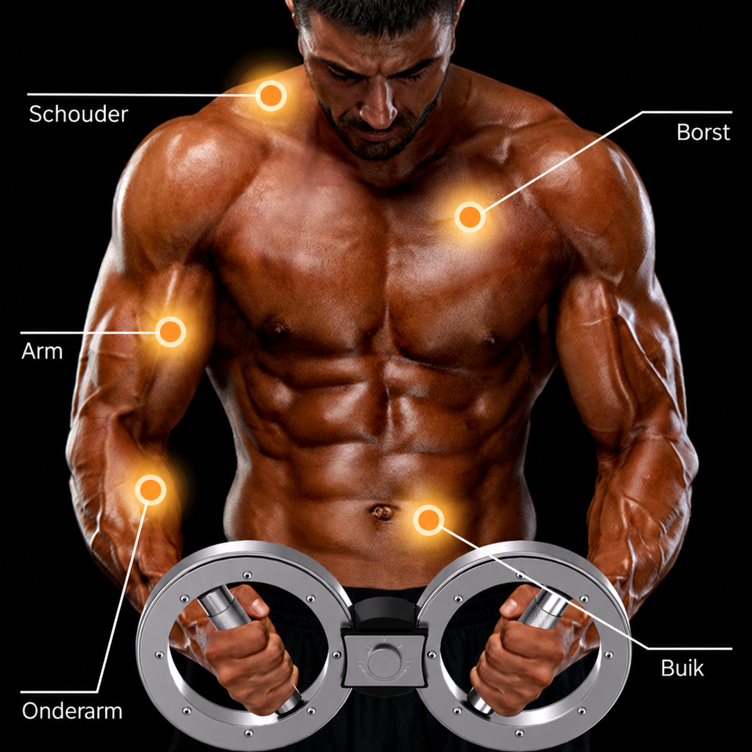 Ironarm Roestvrijstalen Armtrainer voor Snelheid en Kracht – niet-elektrisch fitness- en trainingsapparaat