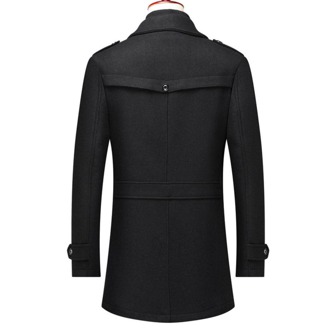 Coatway Winterjas van een wolmix, met dubbele kraag en klassieke Britse stijl