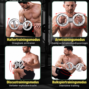 Ironarm Roestvrijstalen Armtrainer voor Snelheid en Kracht – niet-elektrisch fitness- en trainingsapparaat