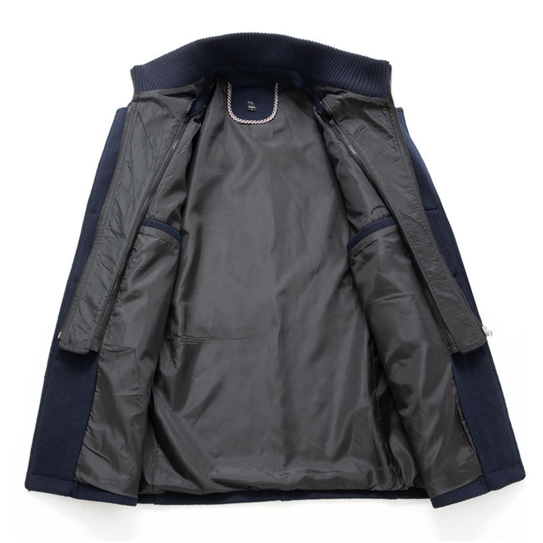Coatway Winterjas van een wolmix, met dubbele kraag en klassieke Britse stijl