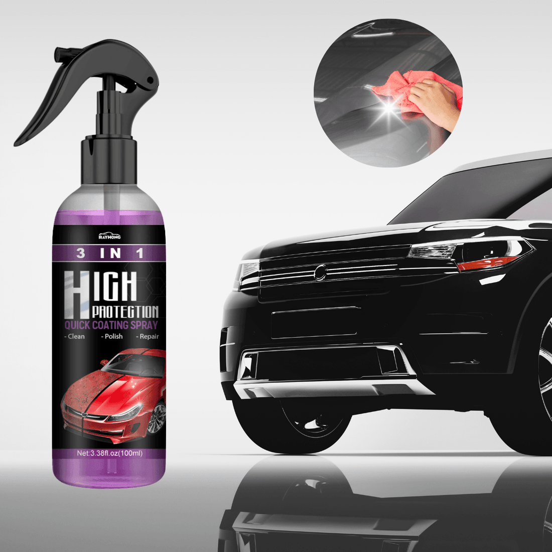 AutoGlanz - 3-in-1 Nano Keramische Coating Spray | 1+2 Gratis