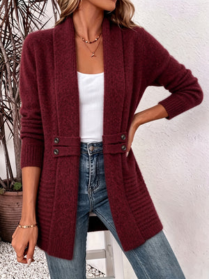 Marieke Elegante Dames Cardigan - Open Voorkant & Ingenaaide Taille