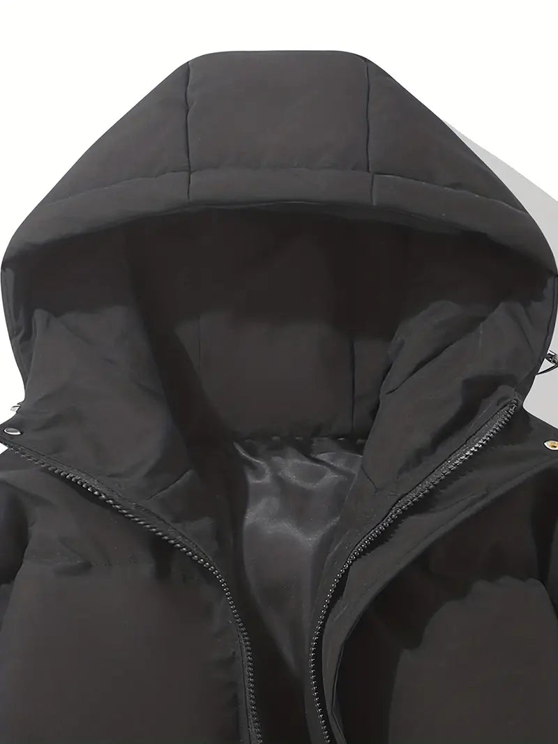 Dames Gevoerde Winterjas met Capuchon – Waterafstotend, Casual voor Koud Weer