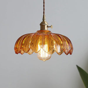 Elegante Glazen Bloem Hanglamp voor Slaapkamer