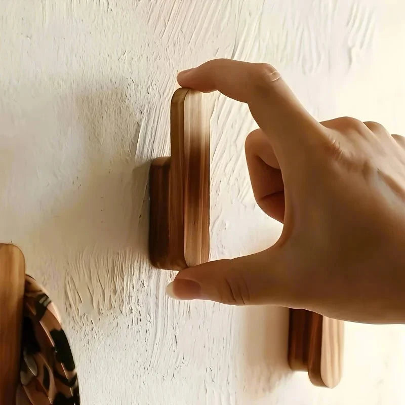 Houten Wandhaken Set van 4 Kapstokhaken