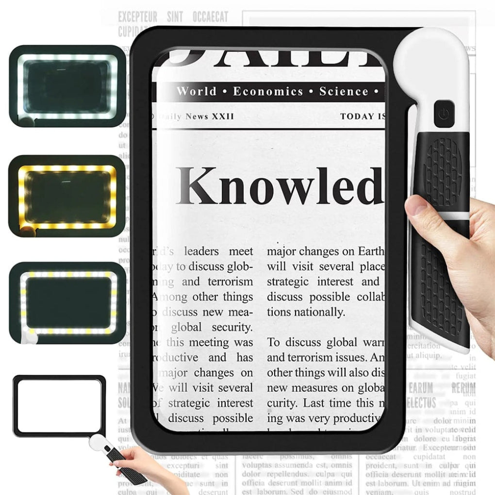 Handloep – Groot Vergrootglas met Volledige Paginavergroting – Ergonomisch & Lichtgewicht Voor Ouderen