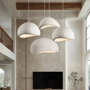 Moderne Wabi Hanglamp – Stijlvolle Hars Kroonluchter