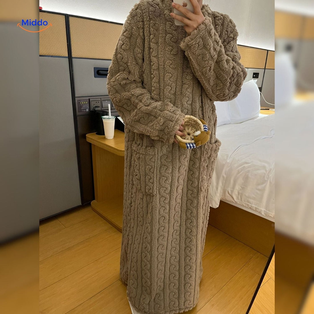 Fuzzyrobe Dekenjurk van zachte fleece, met zakken en heerlijk warm voor de winter