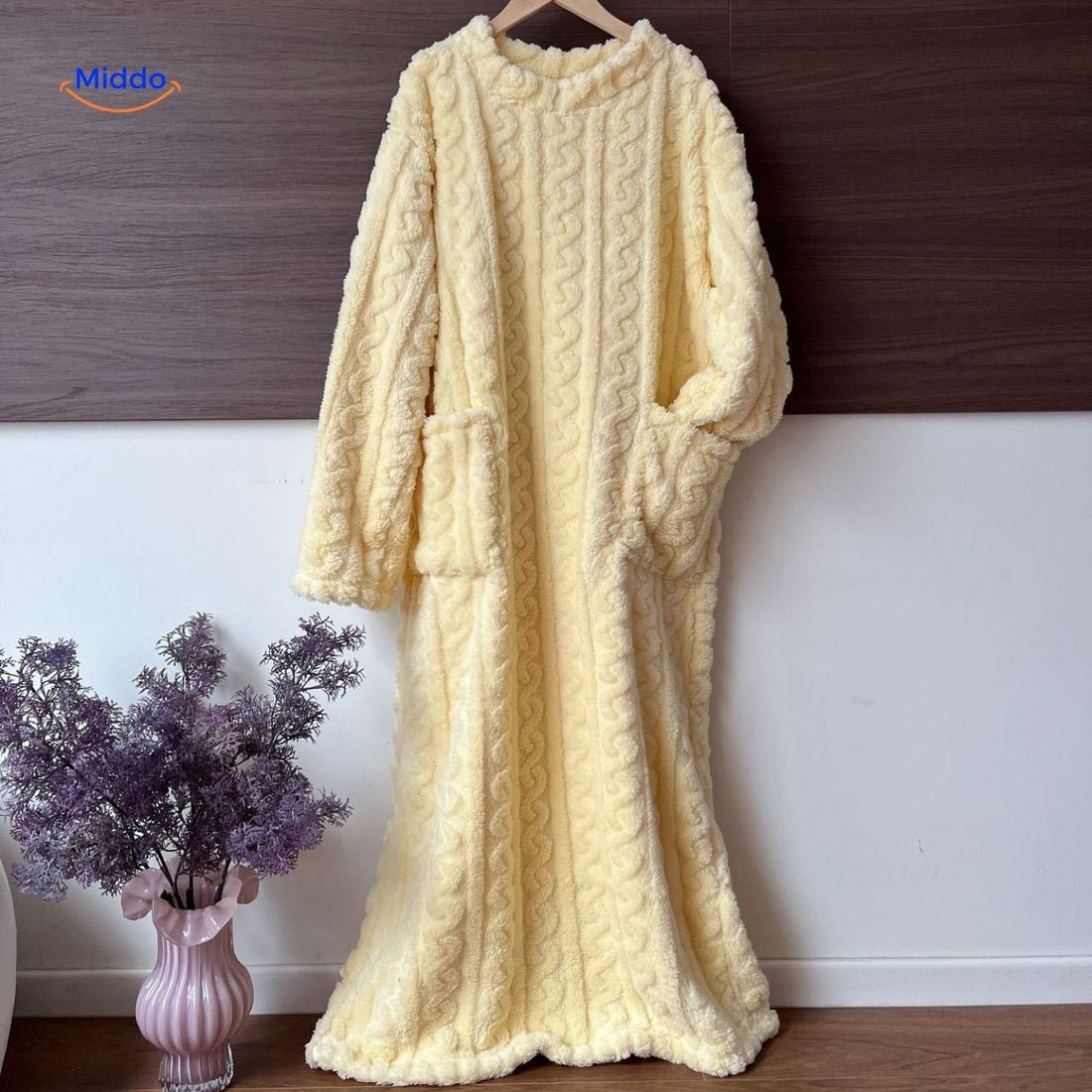 Fuzzyrobe Dekenjurk van zachte fleece, met zakken en heerlijk warm voor de winter