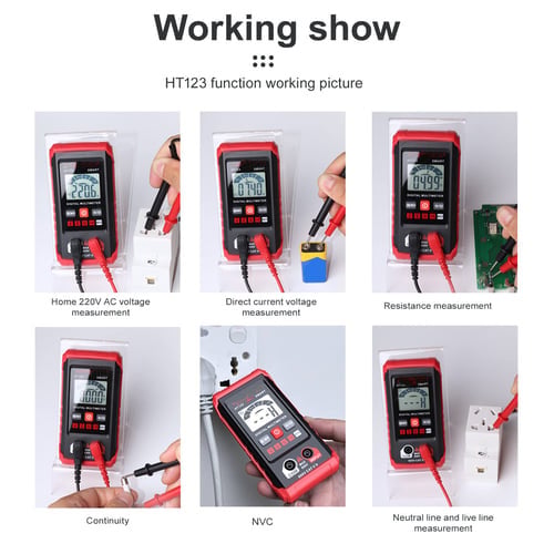 Digivolt Digitale Multimeter 600 V AC/DC, Automatische Meting, Hoge Precisie en Brandbeveiliging
