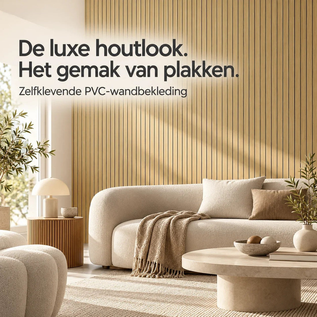 Groovewall Wandpanelen met 3D-effect, houtstructuur en zelfklevend