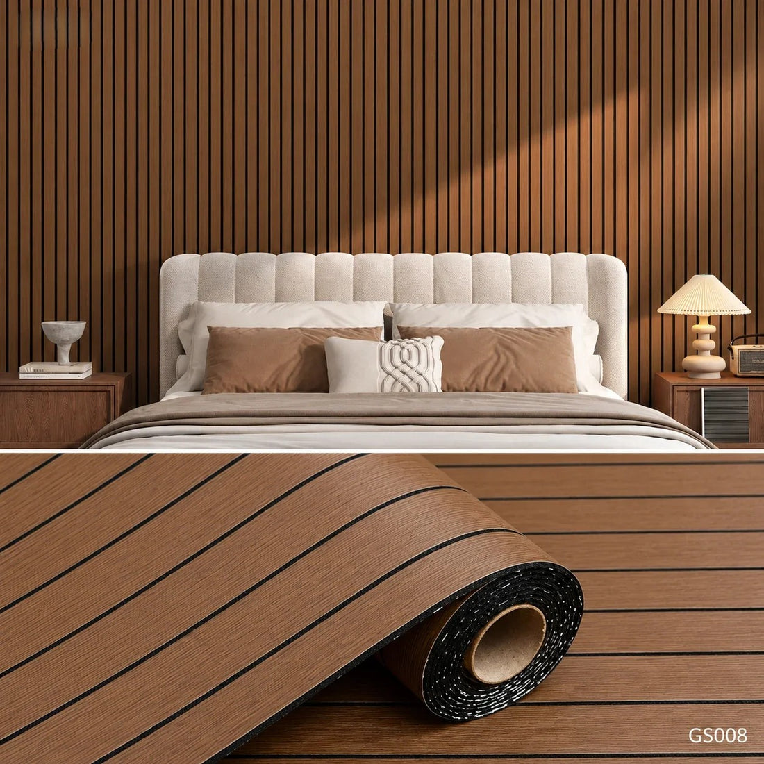 Groovewall Wandpanelen met 3D-effect, houtstructuur en zelfklevend