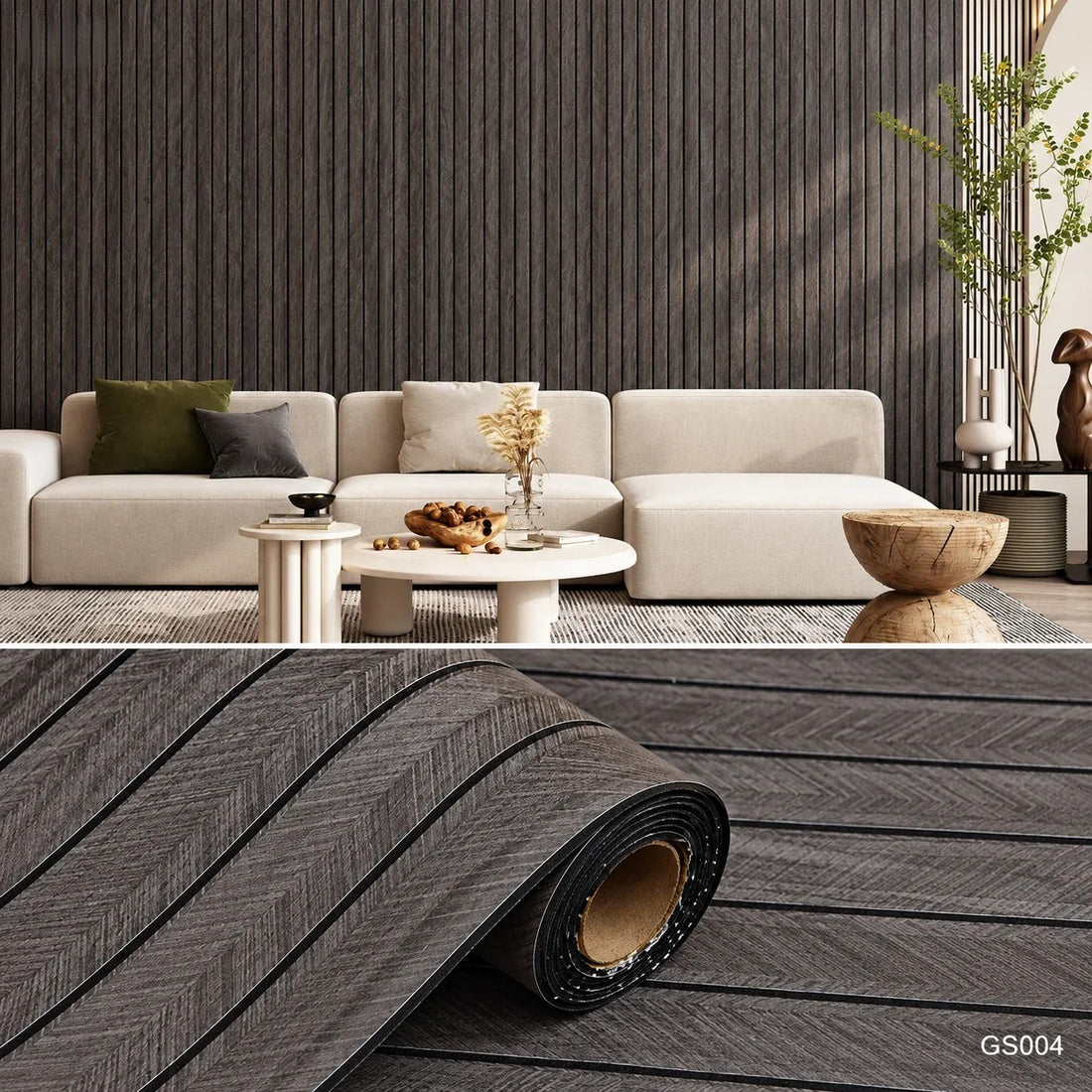 Groovewall Wandpanelen met 3D-effect, houtstructuur en zelfklevend