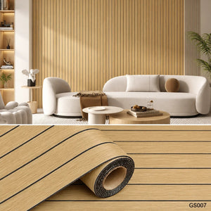 Groovewall Wandpanelen met 3D-effect, houtstructuur en zelfklevend