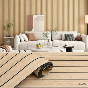 Groovewall Wandpanelen met 3D-effect, houtstructuur en zelfklevend