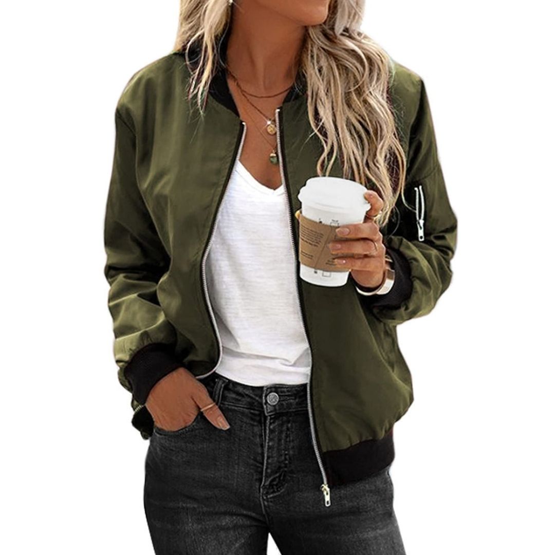 Annet Dames Bomberjas | Casual met Ritssluiting