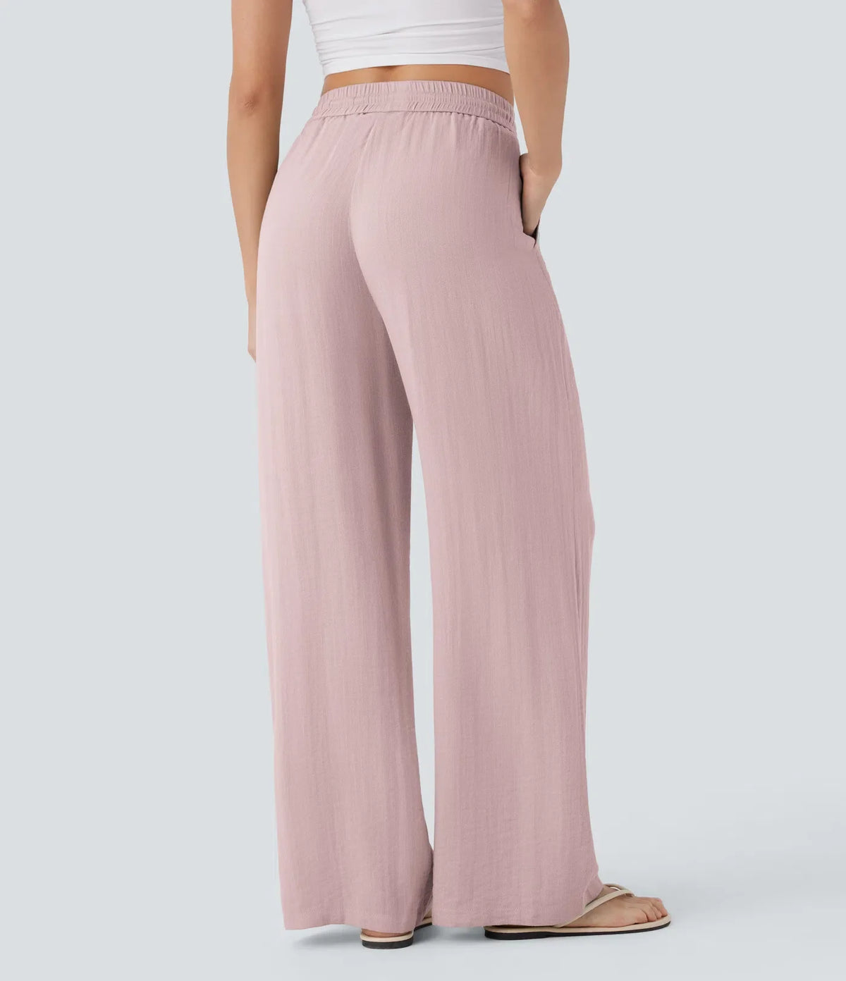 Comfortabele & Luchtige Linnen Broek met Elegante Pijpen