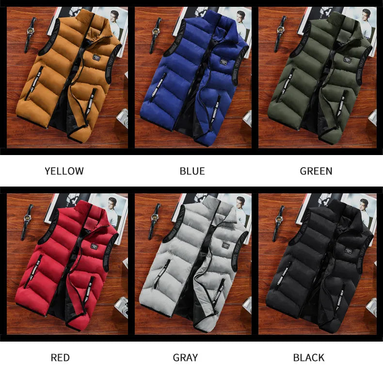 Bodywarmer voor heren - gewatteerd, warm, 6 kleuren, ideaal voor winter