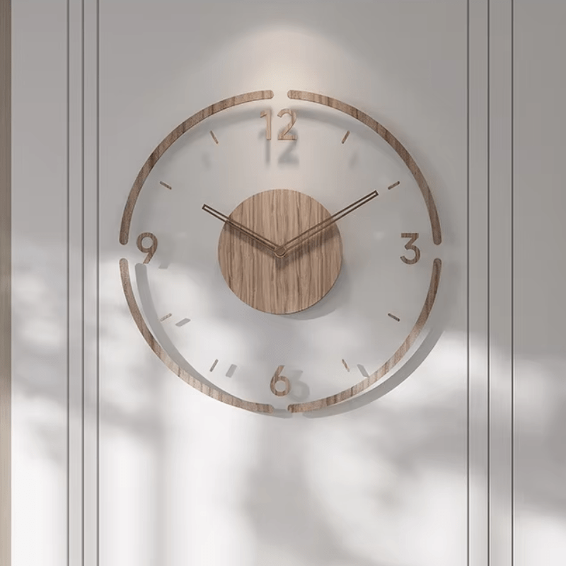 ModernStyleClock - Grote Houten Wandklok voor Woonkamers