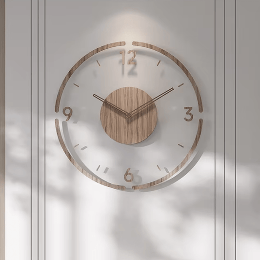 ModernStyleClock - Grote Houten Wandklok voor Woonkamers