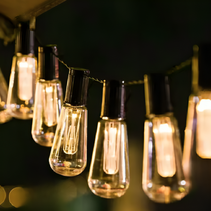 CampGlow VintageLights – Solar LED Lichterkette Outdoor waterdicht