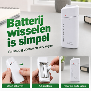 Emergo Nood-powerbank met oplader