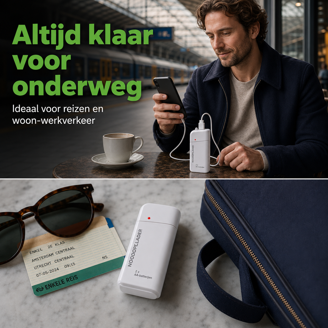 Emergo Nood-powerbank met oplader